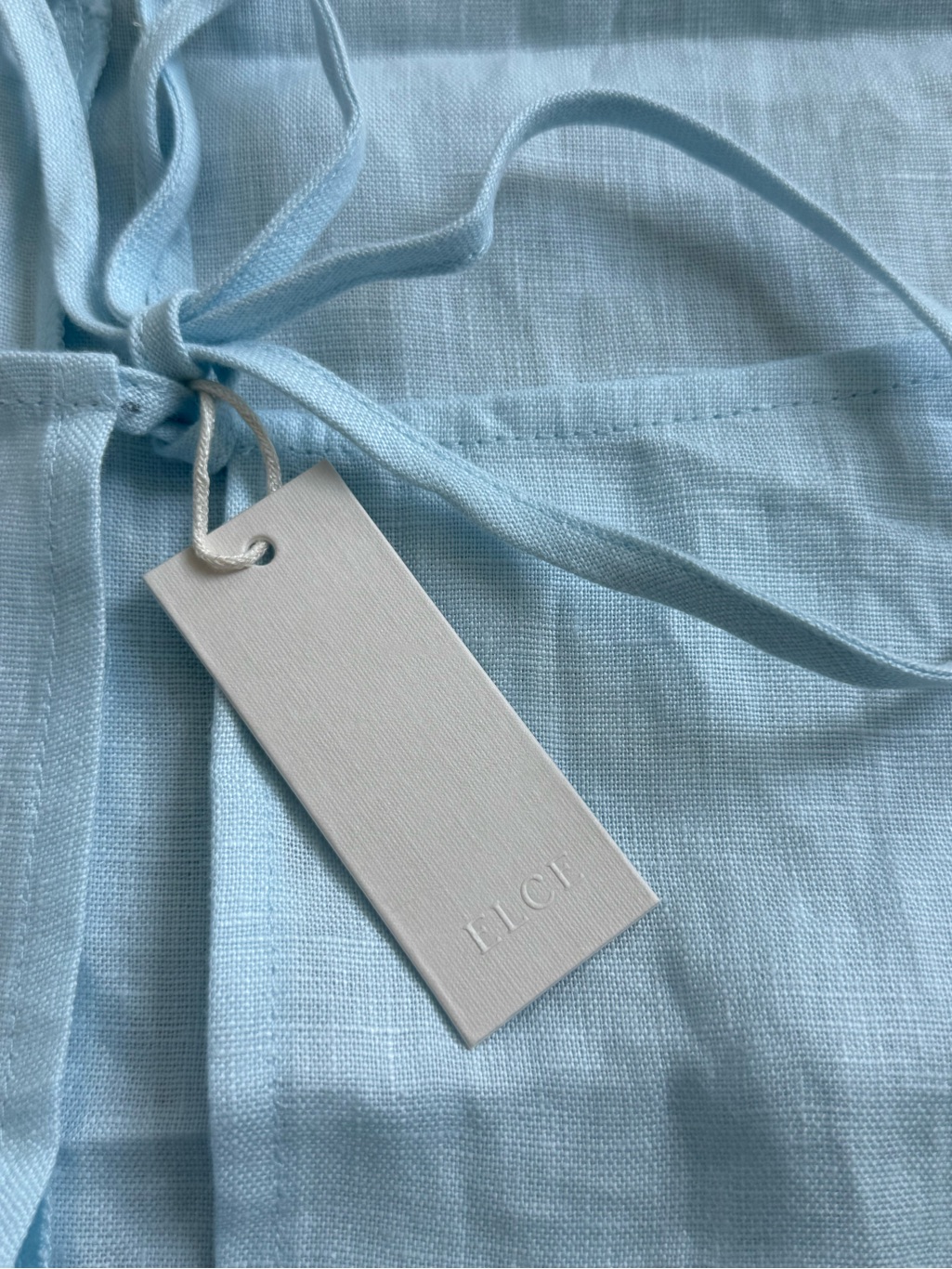 Elce Lilou Linen Halter Top - Light Blue — image 8 of 8